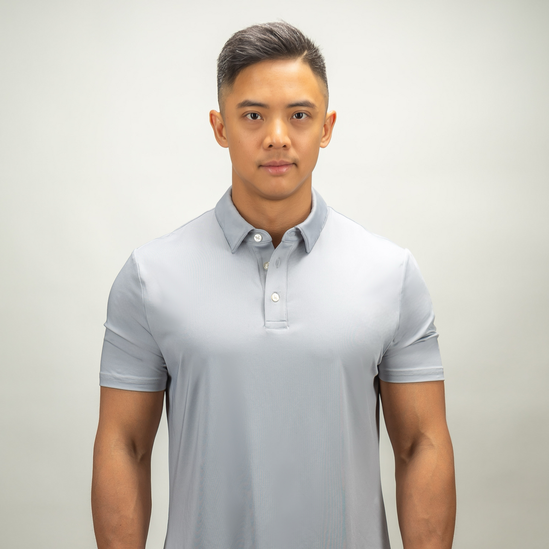 Grey ProFlex Polo, front square